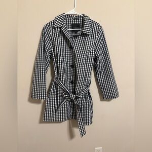 Black and White Checkered Coat from Talbots